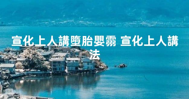 宣化上人講墮胎嬰霛 宣化上人講法